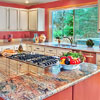 Kitchen Remodel Snohomish, WA: Costom Kitchen Granite Counter Top - Gialo Rose, New Stainless Steel Drop in Cook Top and Stainless Steel Undermounted Sink