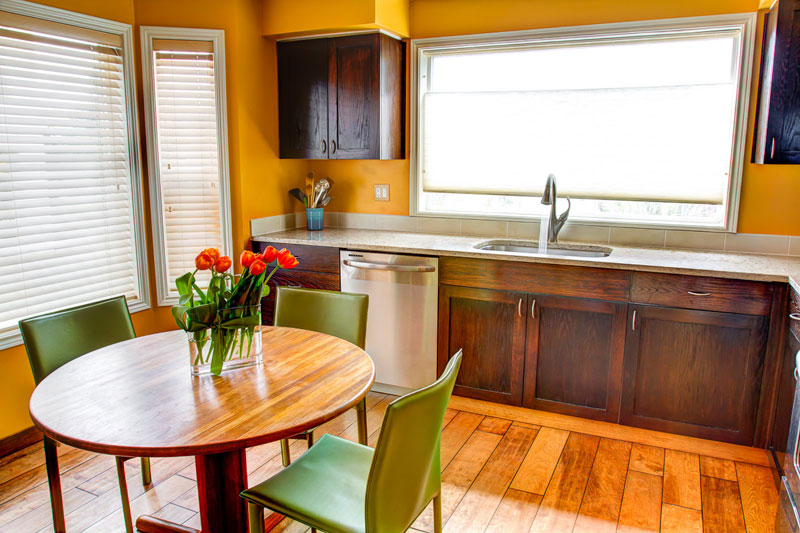 Picture of the final product from cabinet refinishing video tutorial.