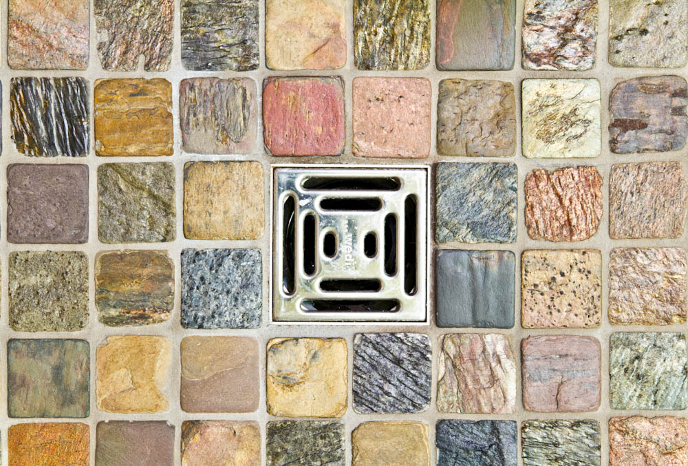 decorative tile drains Snohomish County remodel